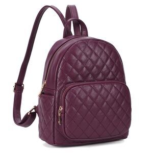 5895 Quilted Mini Backpack , PU Leather Backpack Purse Designer Satchel